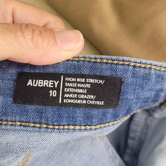 Buffalo David Bitton Blue Cotton Blend High-Rise Slim Fit Stretch Jean Size 10 - Picture 10 of 16